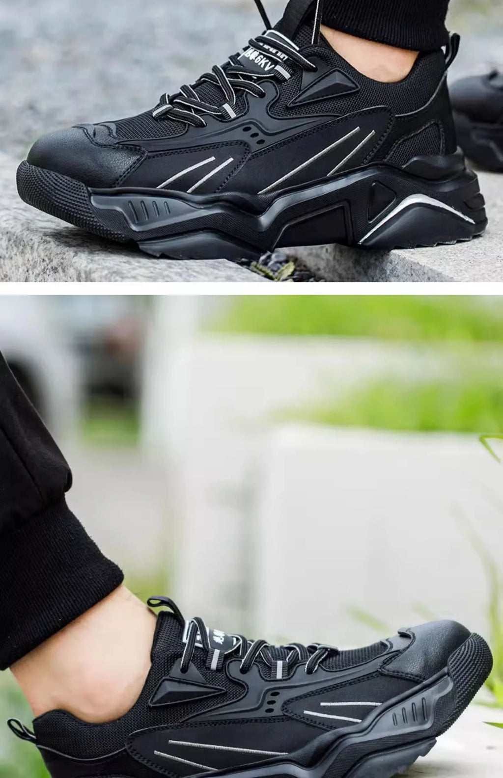 Steel Toe Safety Sneakers – Kevlar Anti-Puncture Insulated Work Shoes