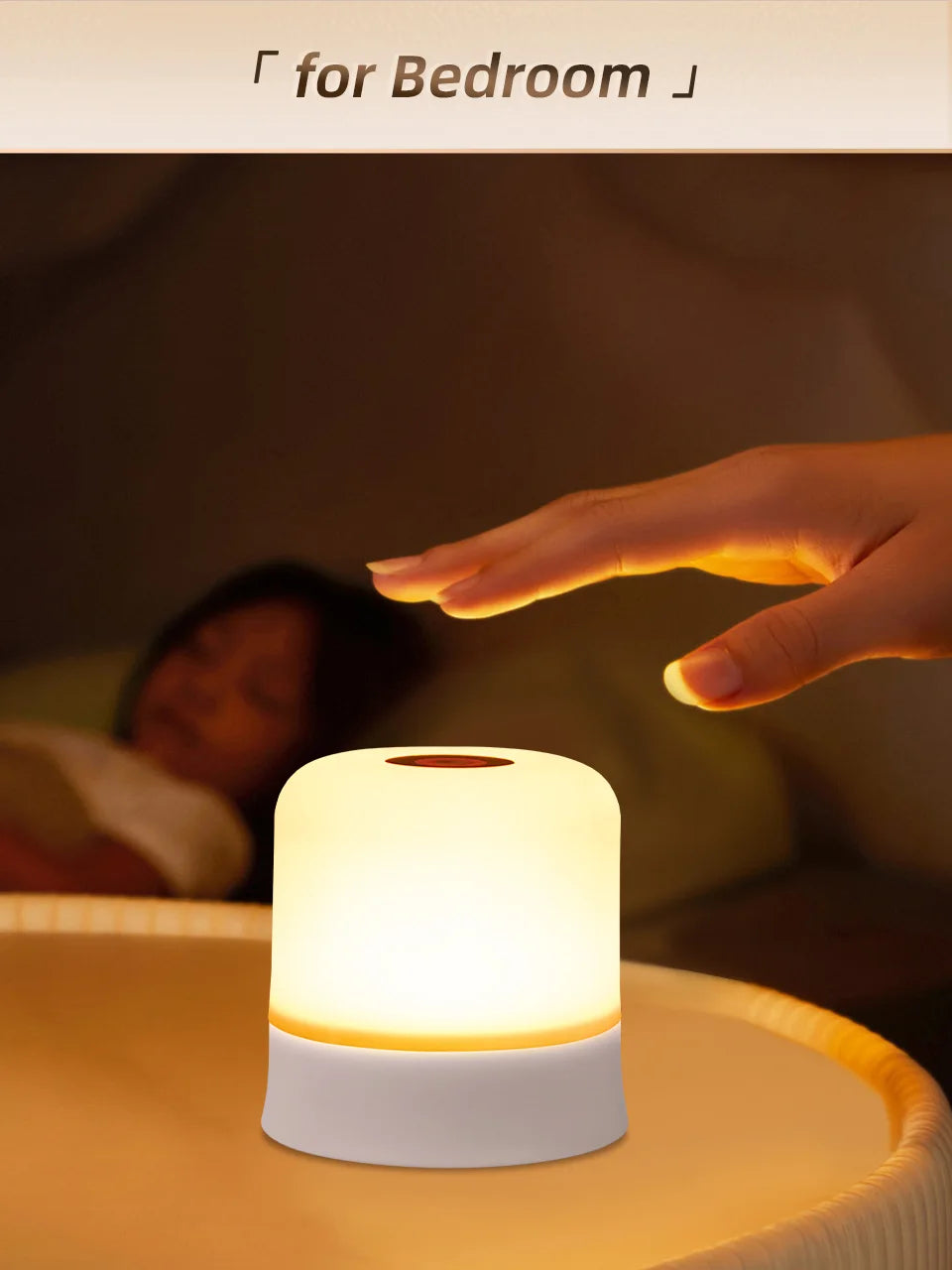 RGB Touch Night Light – Rechargeable Dimmable Table Lamp with Remote for Bedroom & Living Room