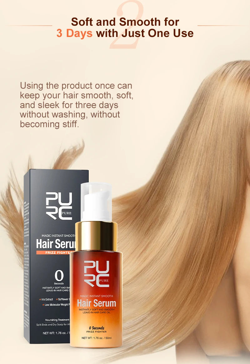 PURC Magic Smoothing Hair Oil Repair Damaged Frizz Hair Serum Instantly Soft Nourish Hair Treatments Essence Hair Care Products
