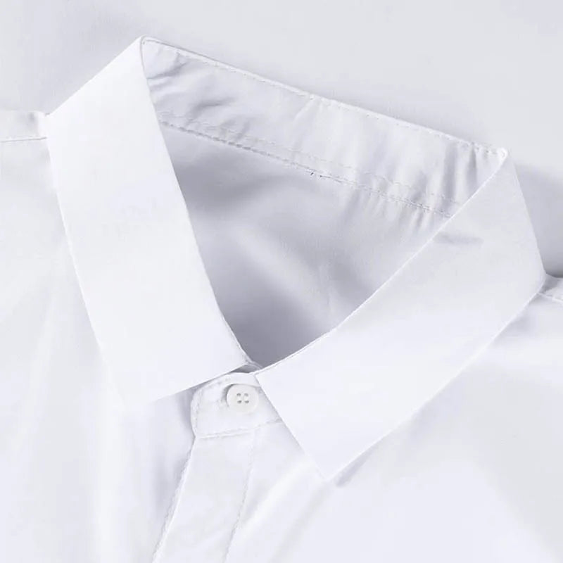 Men's No-Iron Solid Color Short Sleeve Shirt — Wrinkle-Free Casual Shirt