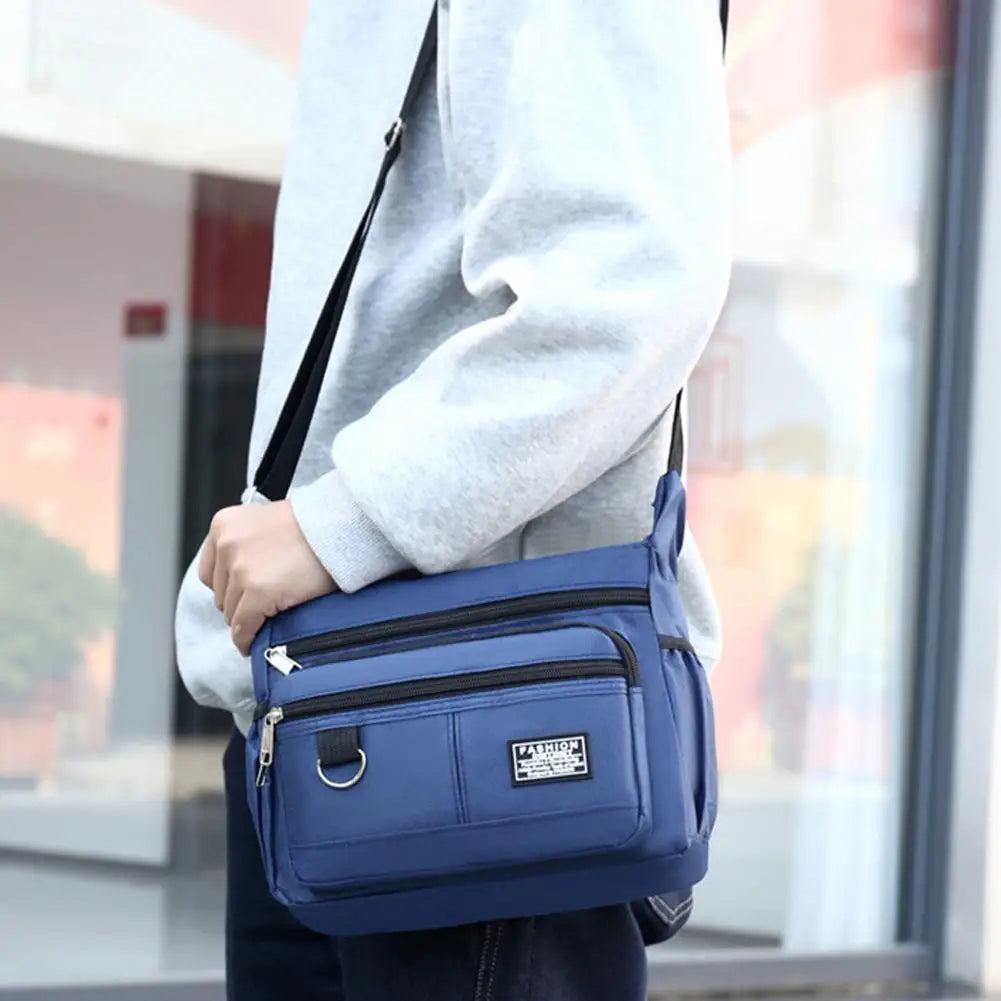 Men's Large Capacity Crossbody Bag – Multi-Pocket Business Shoulder Handbag in 4 Styles