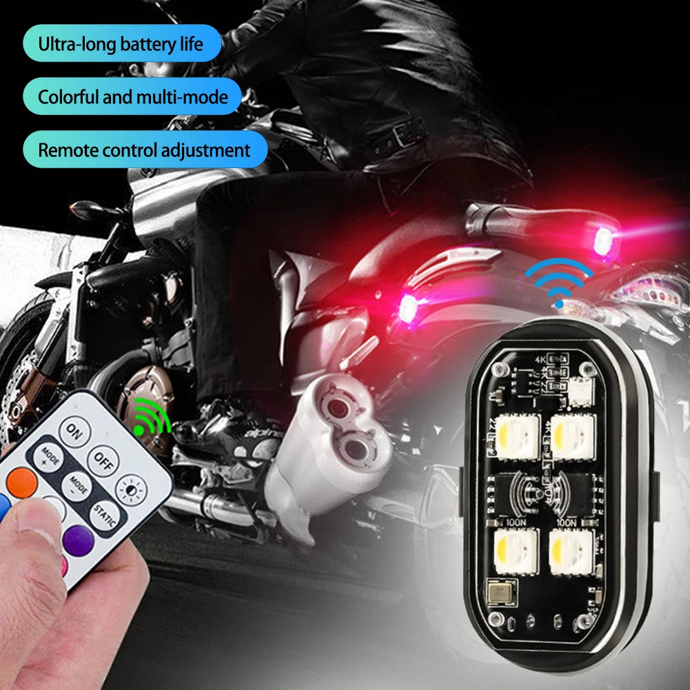 Wireless LED Strobe Car Atmosphere Lights — 8 Colors