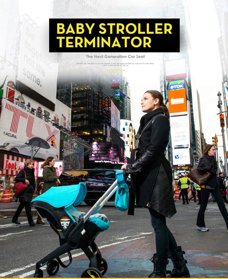 Compact Baby Stroller — Lightweight Reversible Travel Pram for Newborns & Toddlers