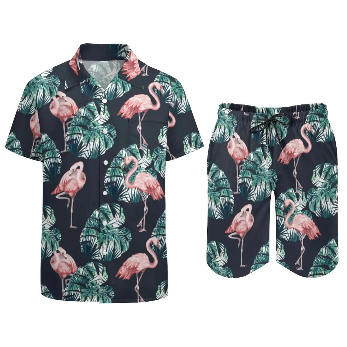 Men's Psychedelic Magic Mushroom 3D Print Shirt & Beach Shorts – Oversized Hawaiian Set