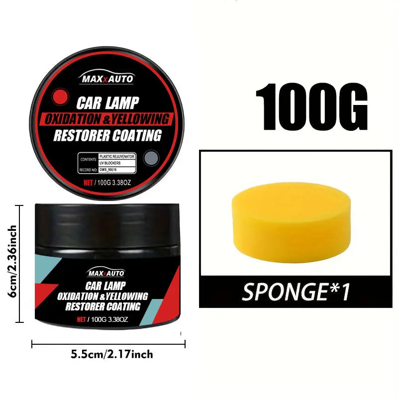 See Clearly Again. — Car Headlight Restoration Polishing Kit | Scratch Remover, Oxidation Cleaner & Repair Paste for Headlamp Assembly, 65g & 100g