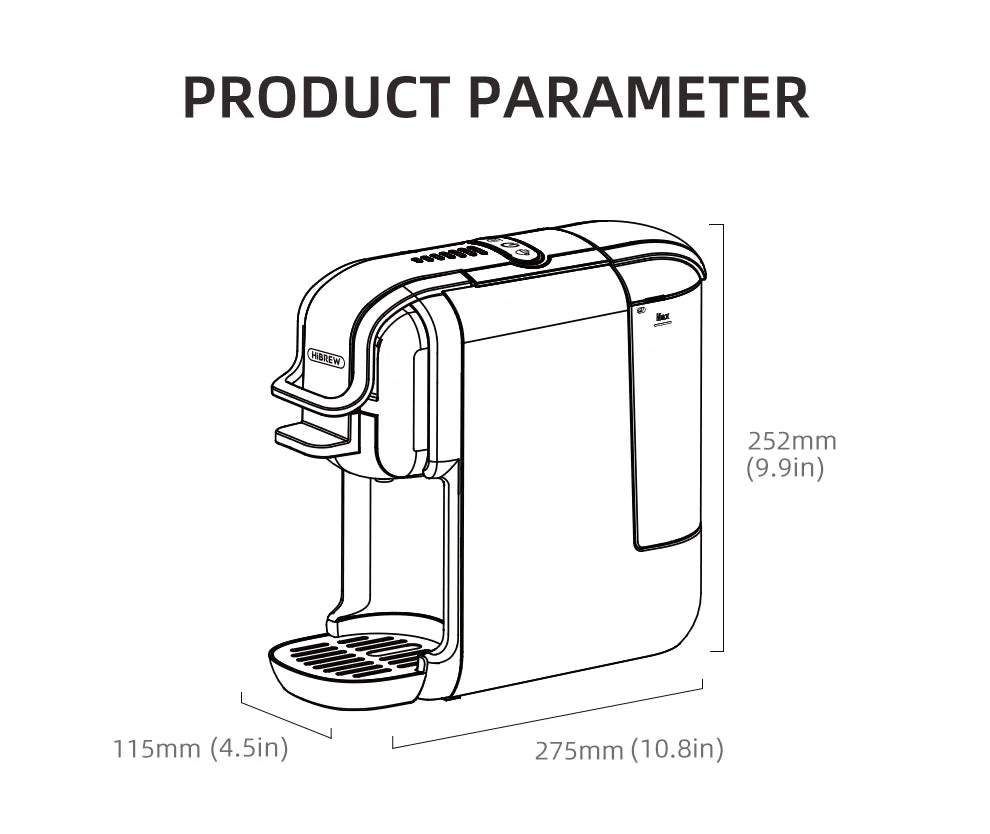 One Machine. Every Coffee. — HiBREW 5-in-1 Capsule Coffee Maker | 20 Bar, Hot & Cold, Nespresso, Dolce Gusto, K-Cup & Ground