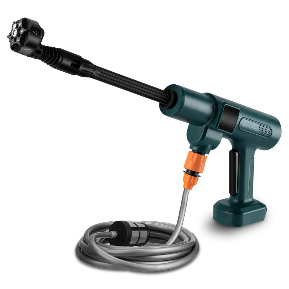 200 Bar Brushless Cordless Pressure Washer Gun – 6-in-1 Nozzle, 18V Battery Compatible