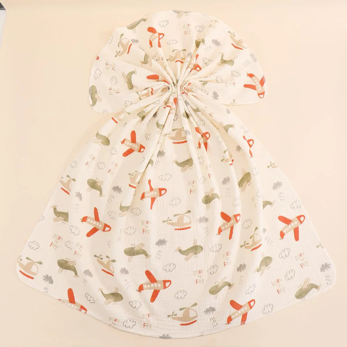 Cartoon Print Cotton Muslin Baby Swaddle Blanket – Soft Breathable Newborn Receiving Blanket