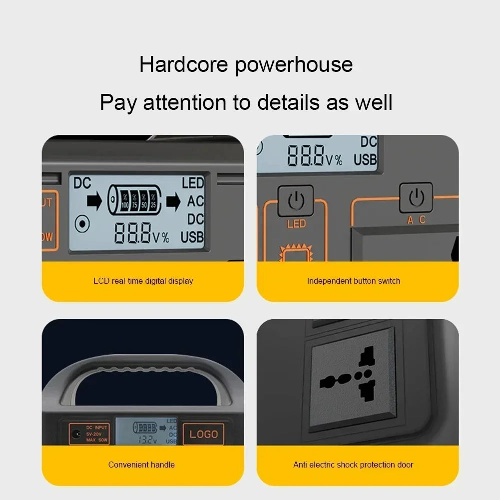300W Portable Power Station, 230Wh LiFePO4, 220V
