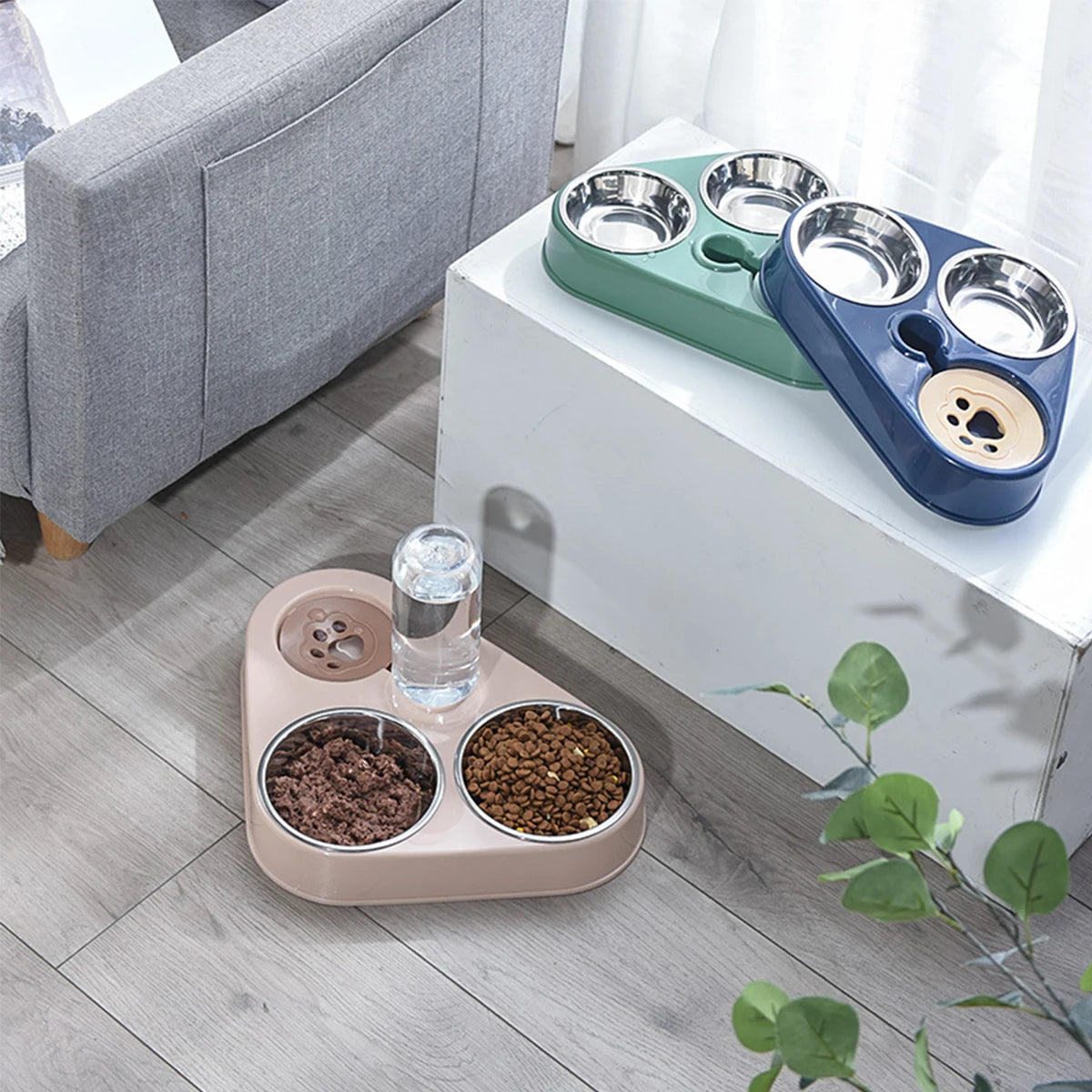Non-Slip Stainless Steel Dog & Cat Food Bowl