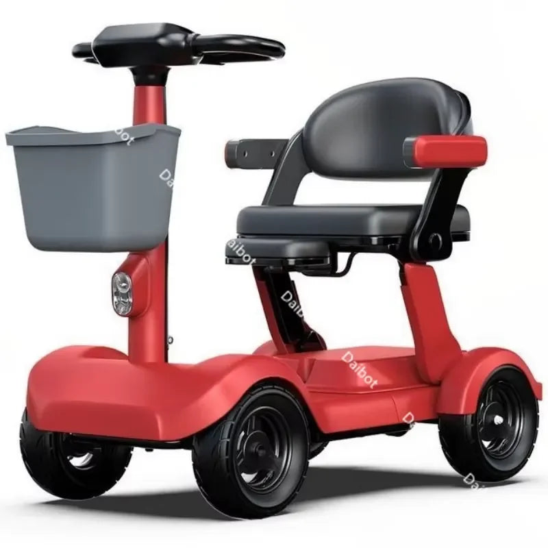 4-Wheel Folding Mobility Scooter with Baby Seat