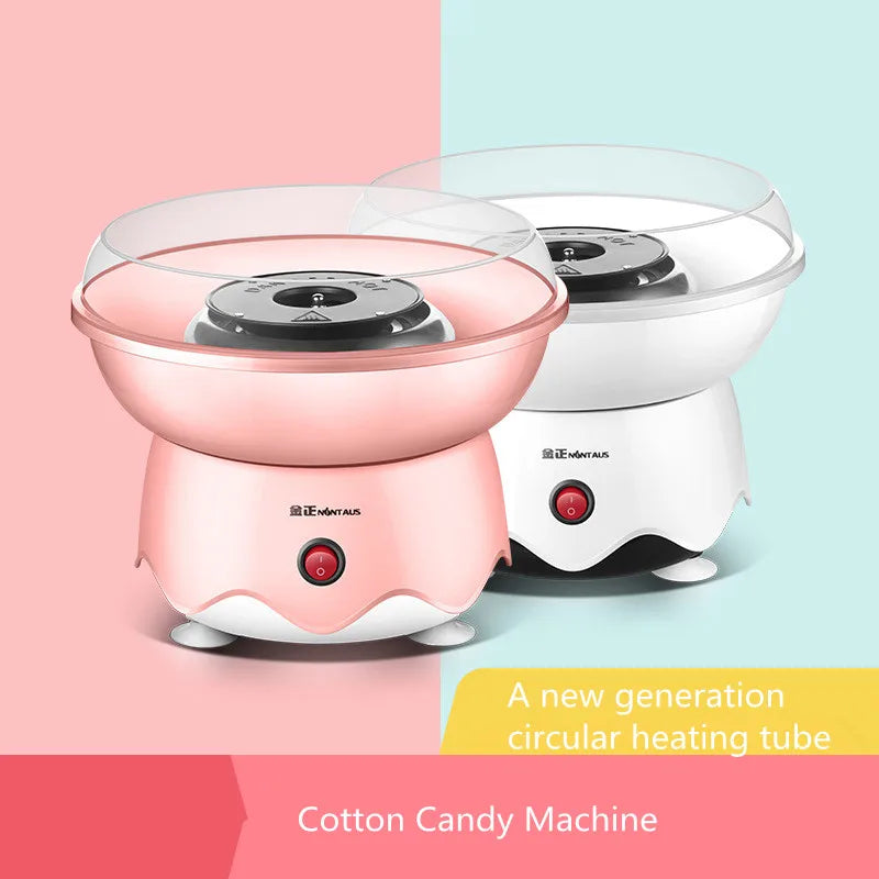 Kids DIY Cotton Candy Machine — Portable with Large Splash-Proof Plate, Hard & Sugar-Free