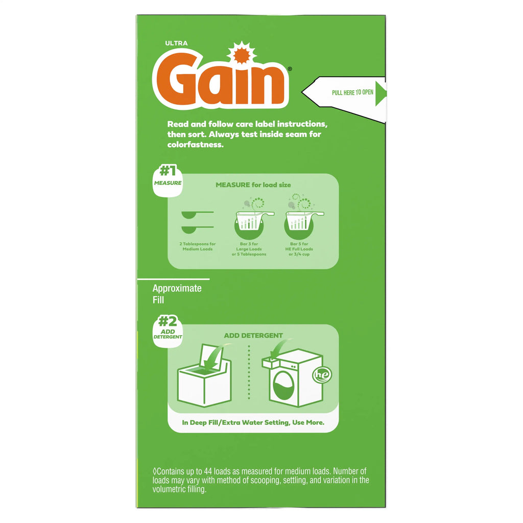 Weeks of Freshness in Every Wash — Gain Original Powder Laundry Detergent | 44 Loads, 40 oz, Aroma Boost, HE Safe