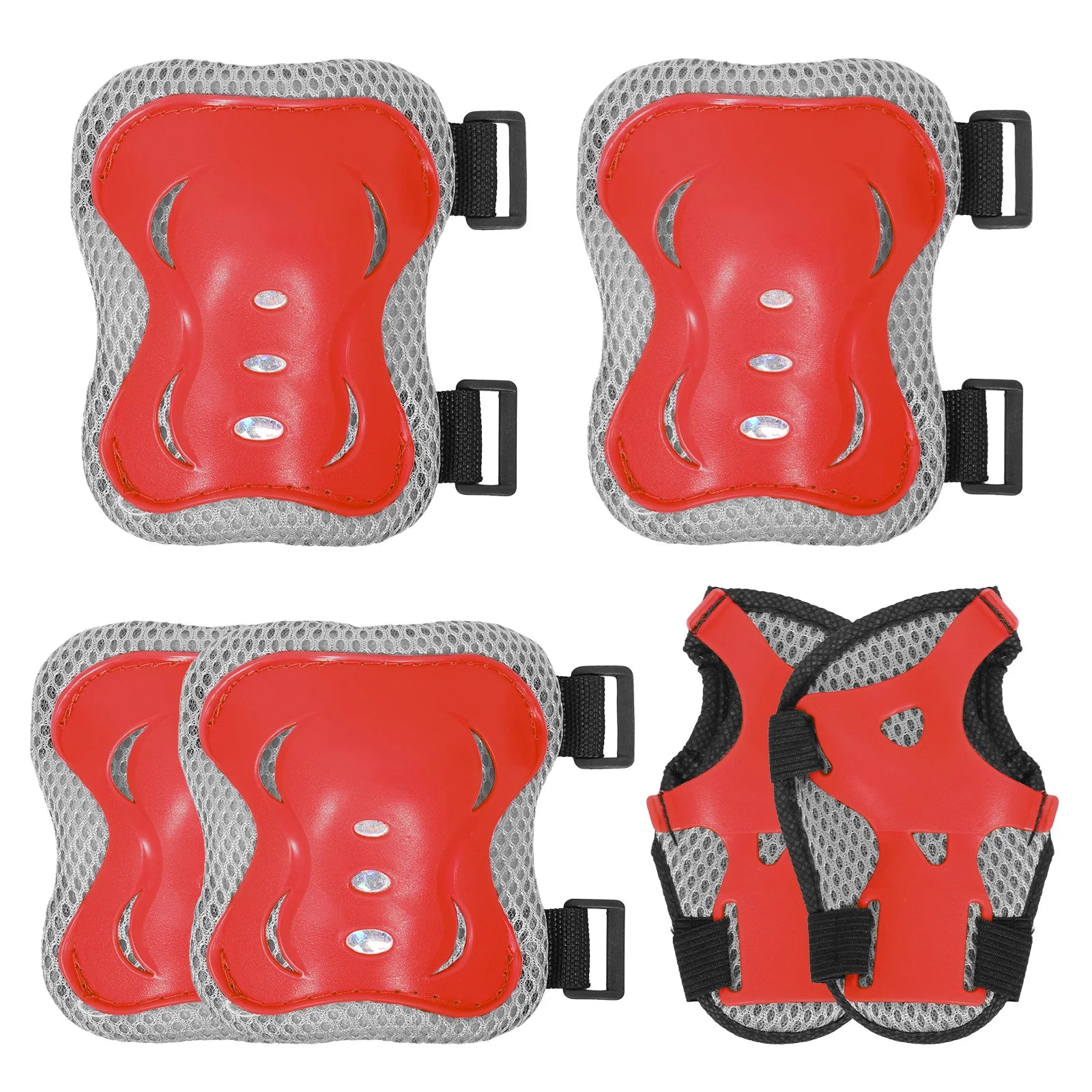 6-Piece Kids Protective Gear Set – Knee Pads, Elbow Pads & Wrist Guards for Bike, Skateboard & Skating