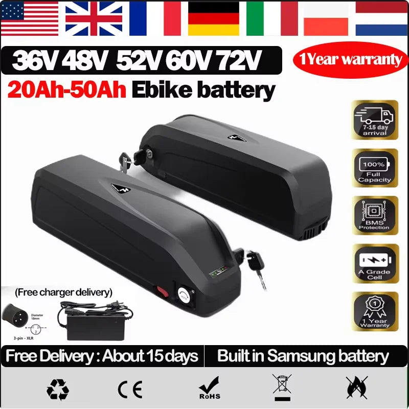 Electric Bike Replacement Battery — High-Capacity Lithium Battery for E-Bike Systems