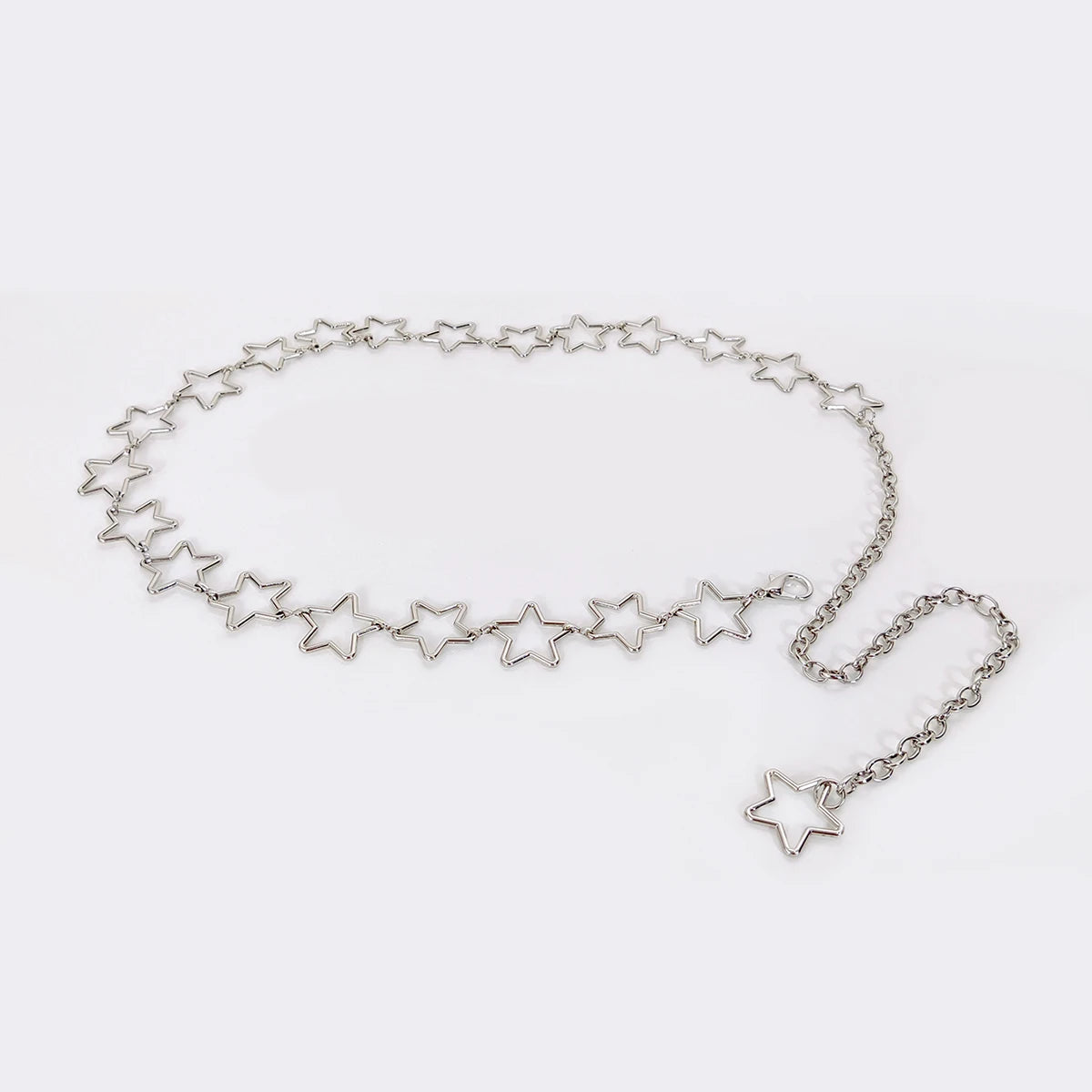 Metal Star Chain Cowgirl Belt — Adjustable Western Concho Waistband for Dresses & Jeans