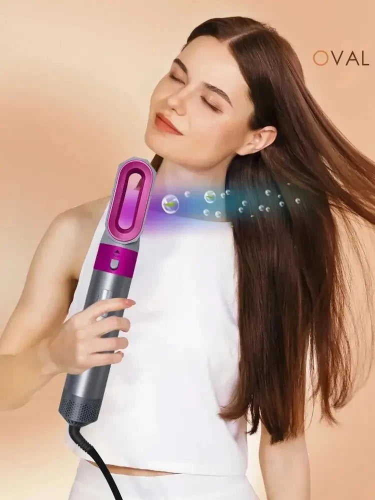 5-in-1 Ionic Hair Dryer & Styler Set – High-Speed Hot Comb Brush & Straightener
