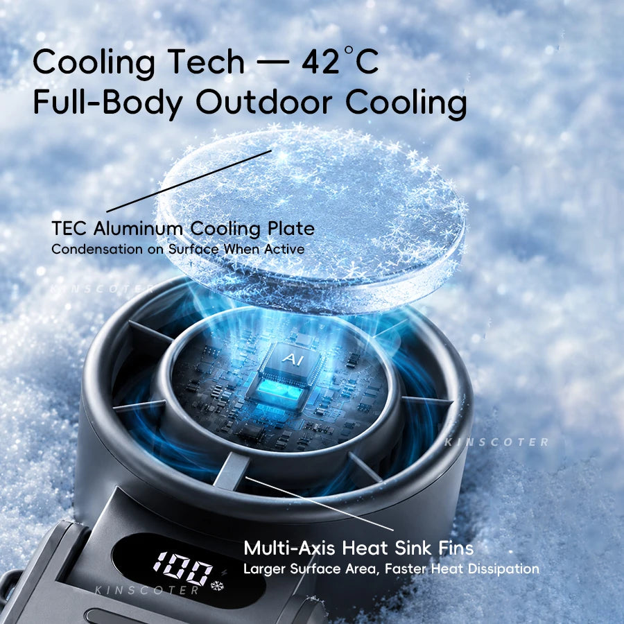 Rechargeable Handheld Fan with Optional Ice Cooling