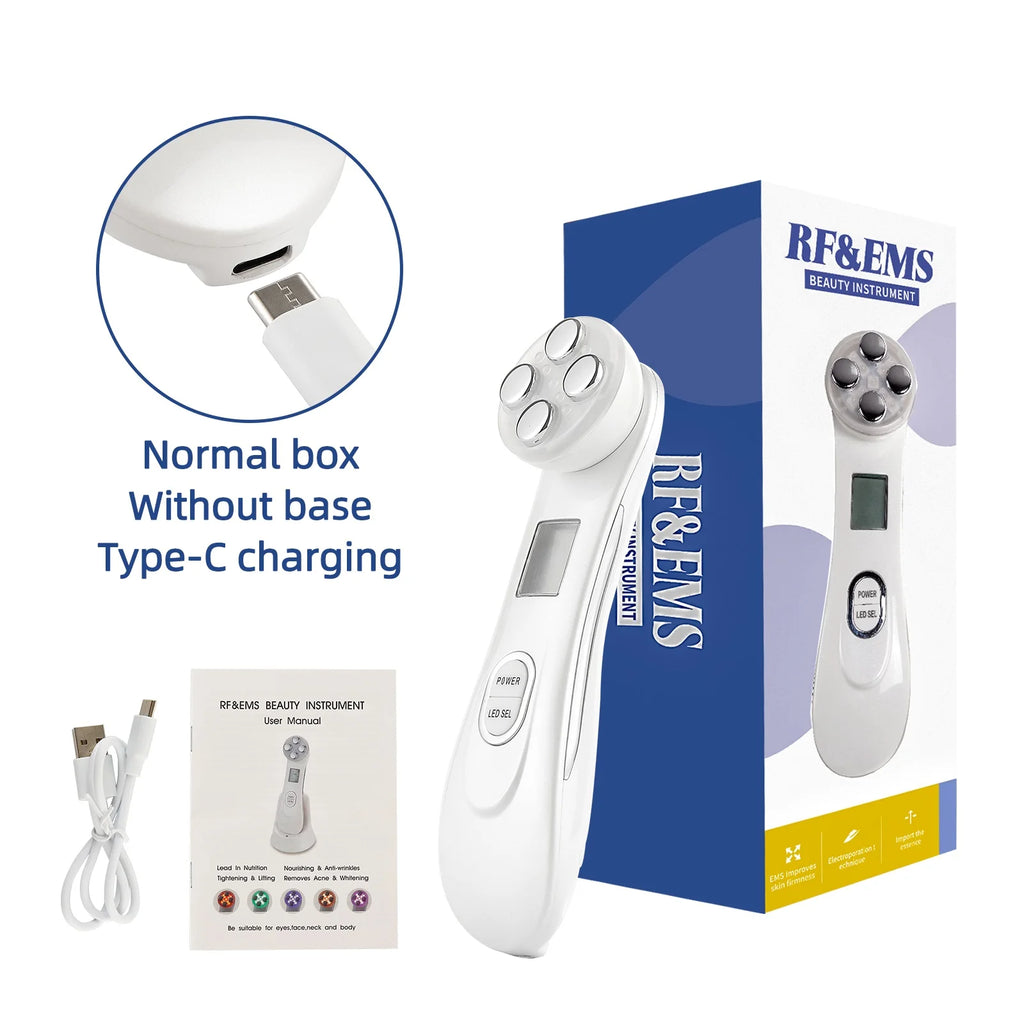EMS Microcurrent Face Lifting Massager – LED Photon Rejuvenation Beauty Device