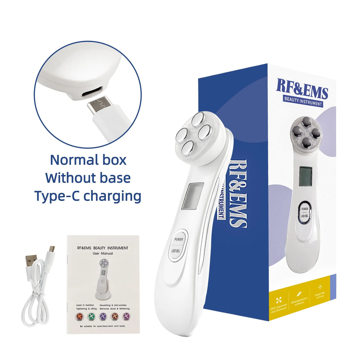 EMS Microcurrent Face Lifting Massager – LED Photon Rejuvenation Beauty Device