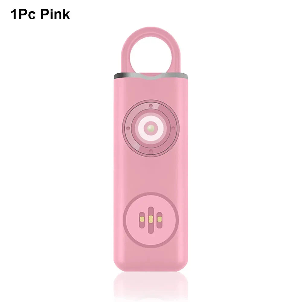 130dB Personal Safety Alarm Keychain with LED Light – Rechargeable Self Defense