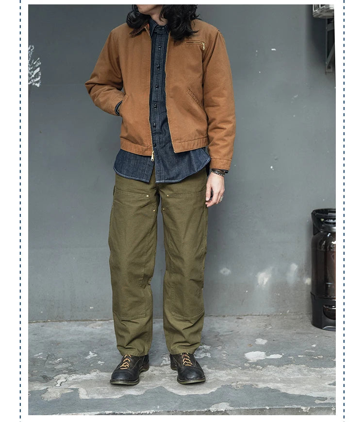 Double Knee Canvas Work Pants – Men's Heavyweight Cotton Carpenter Pants