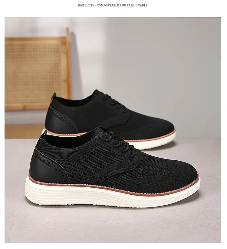 Men's Air Mesh Lace-Up Walking Shoes