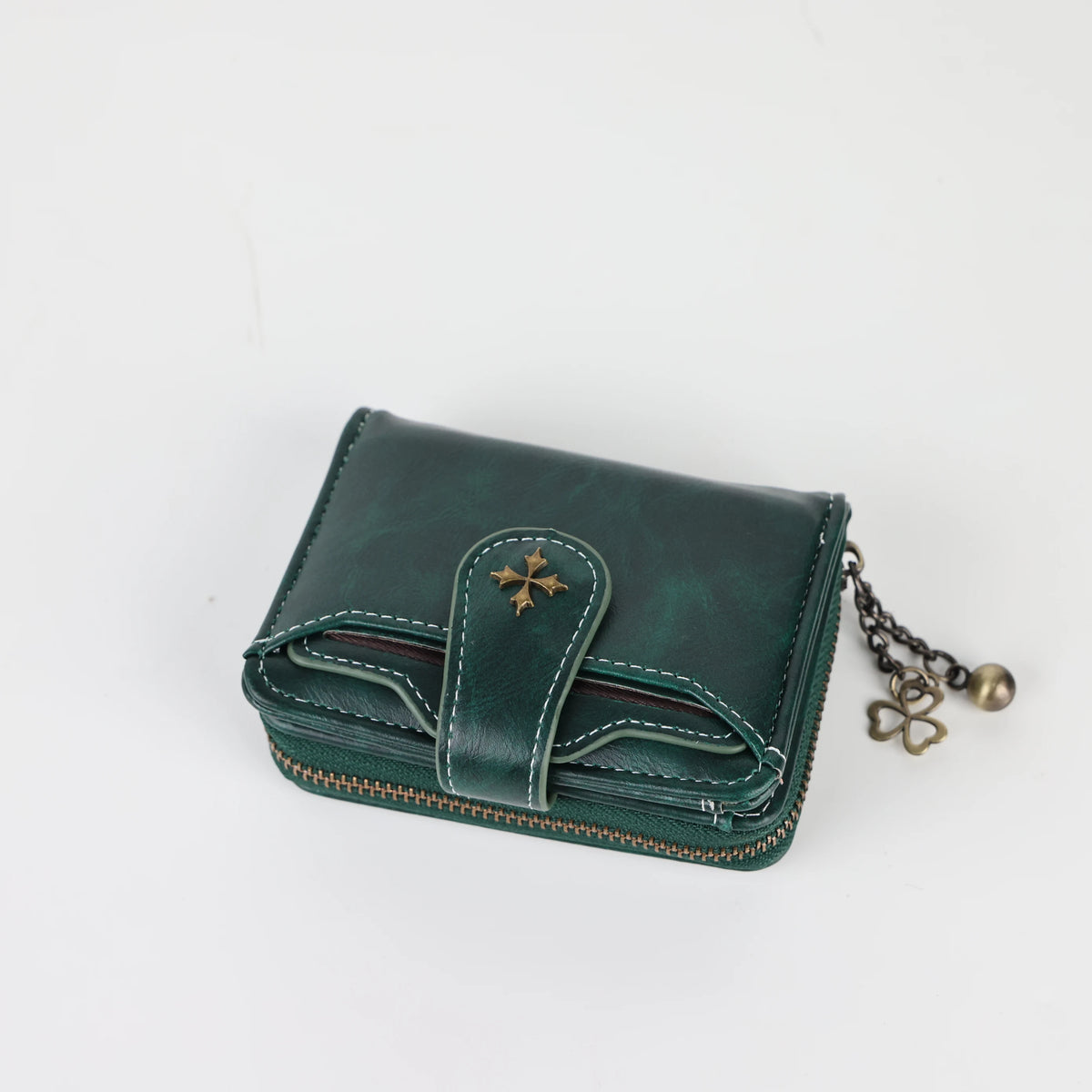 Women's Fashion Buckle Wallet – Short Zipper Coin Purse in European & American Style