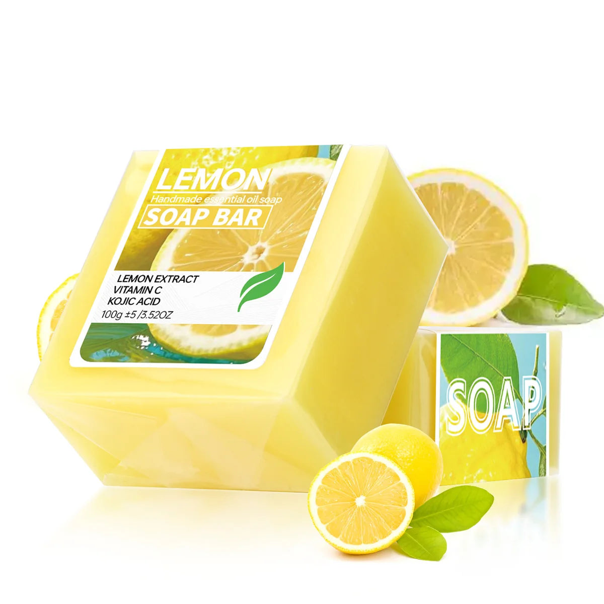 Lemon Vitamin C Brightening Soap Bar – Quercetin & Essential Oil Deep Cleansing Bar
