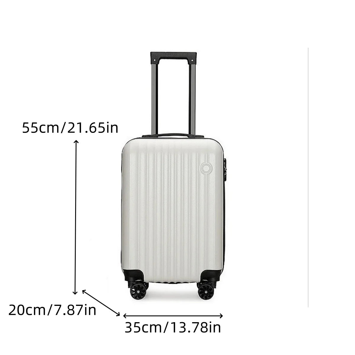 20-Inch PC Carry-On Suitcase – Thickened Hard Shell