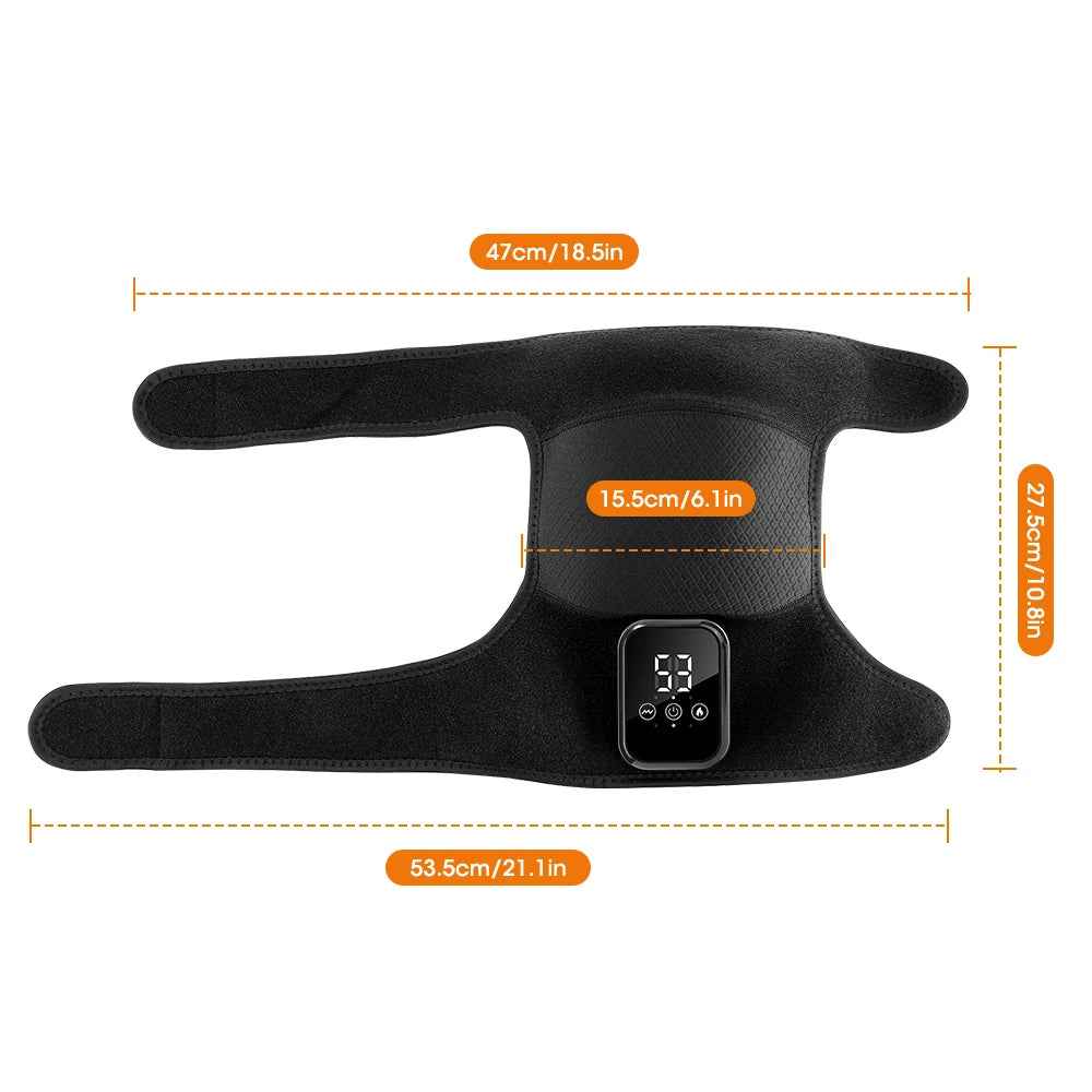 Electric Heated Knee Massage Pad – 3-Level Vibration Hot Compress for Joint & Muscle Relief
