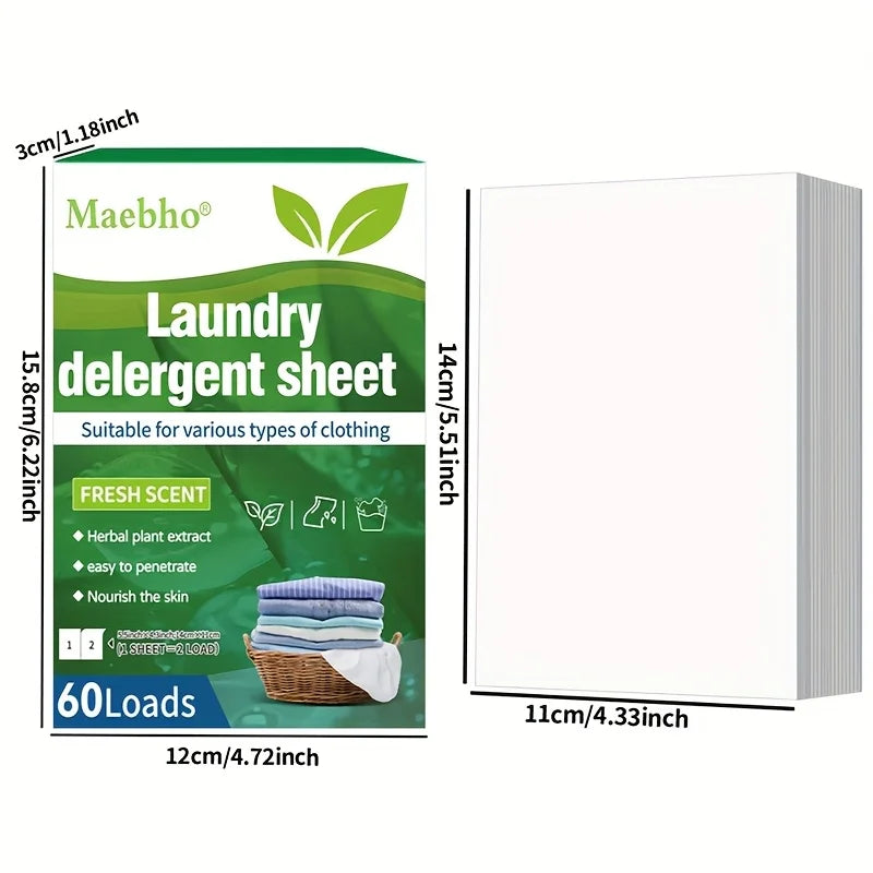 Big Clean in a Small Package — Concentrated Laundry Tablets | 30 Sheets, Fresh Scent, Zero Waste, Sensitive Skin Safe