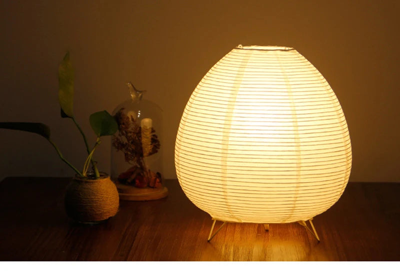Rice Paper Table Lamp – White Lantern Design
