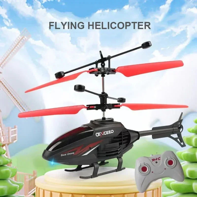 FF Crash-Resistant Induction Helicopter Drone – Dual-Mode Suspended RC Toy with Lighting