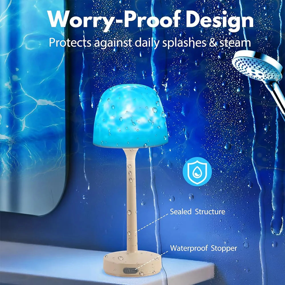 Water Ripple Lamp – Rechargeable RGB & Touch
