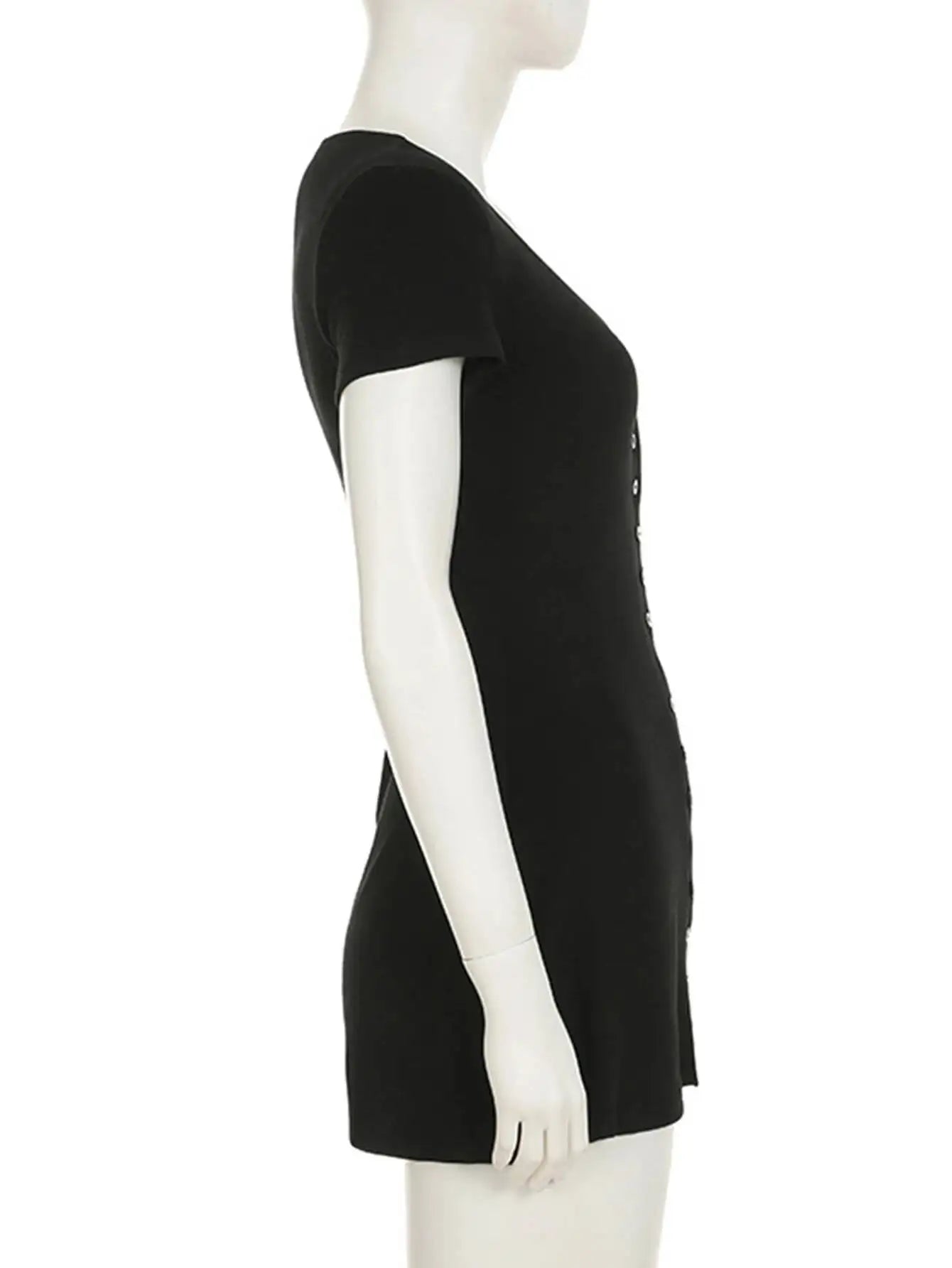 Sexy Black Mini Summer Dress – Elegant Bodycon Birthday Party & Evening Short Dress