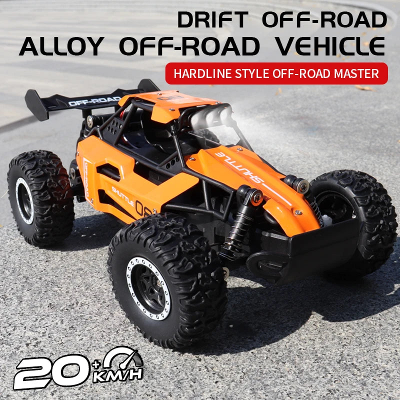 ZWN 1:16 Scale 2.4G 4WD RC Off-Road Climbing Car with LED Lights – Alloy Body for Boys & Girls