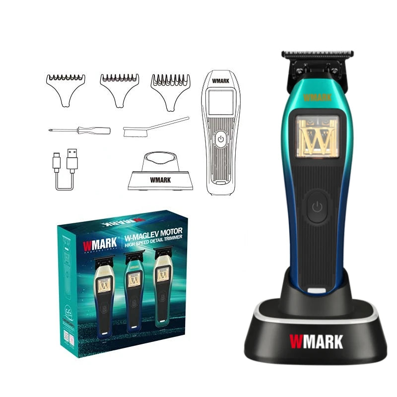 WMARK NG-X1 POLAR Professional Hair Clipper – Vector Motor, 10,000 RPM, DLC Blade, 150-Min