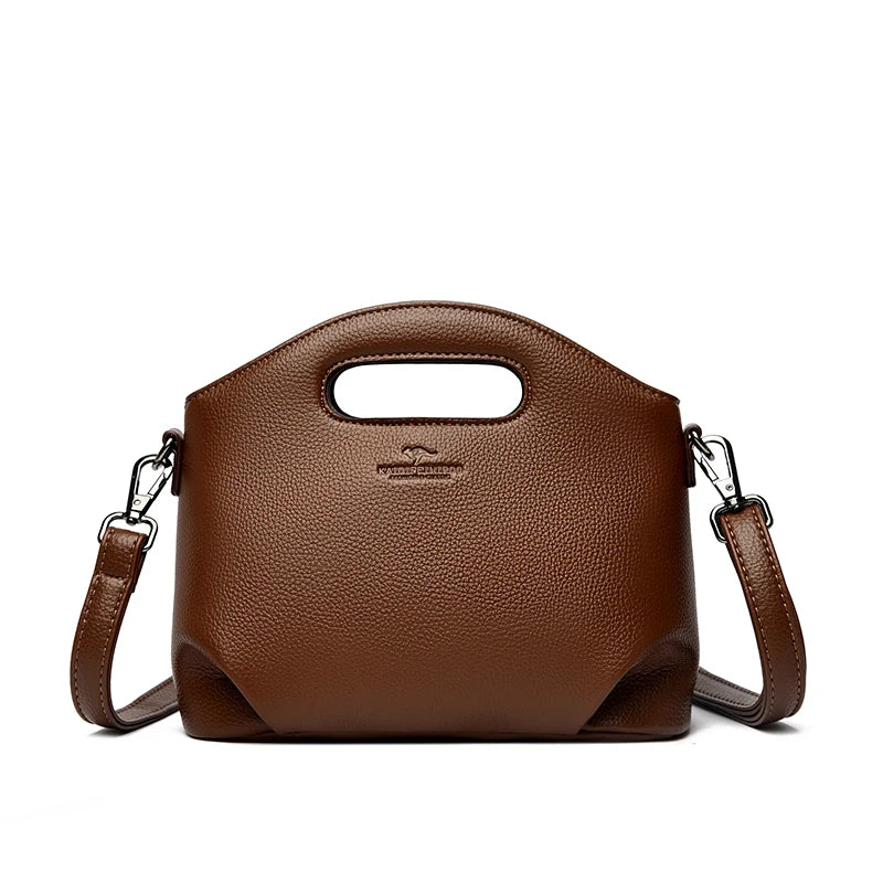VANDERWAH Luxury Microfiber Leather Flap Shoulder Bag – Small Casual Tote Handbag for Women