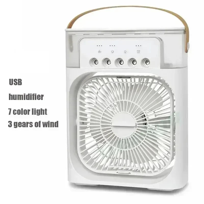 3-in-1 Portable Air Cooler — Fan, Air Conditioner & LED Humidifier for Home & Office