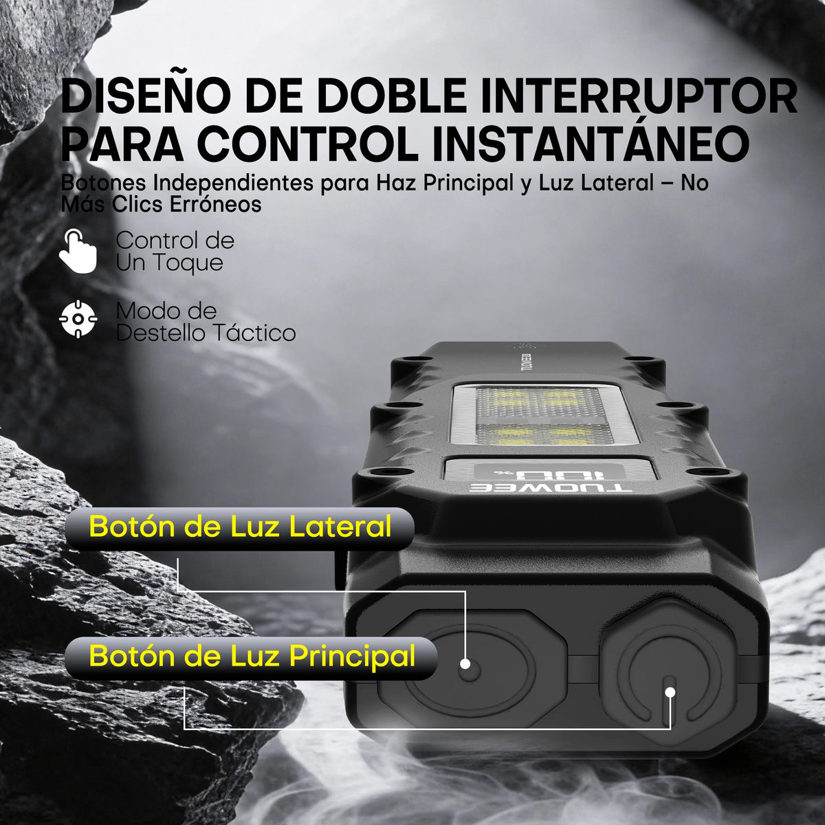 Rechargeable EDC Flashlight – 1600 Lumen, UV Detector, 9 Modes, Memory Mode, Lock, USB-C Fast Charge