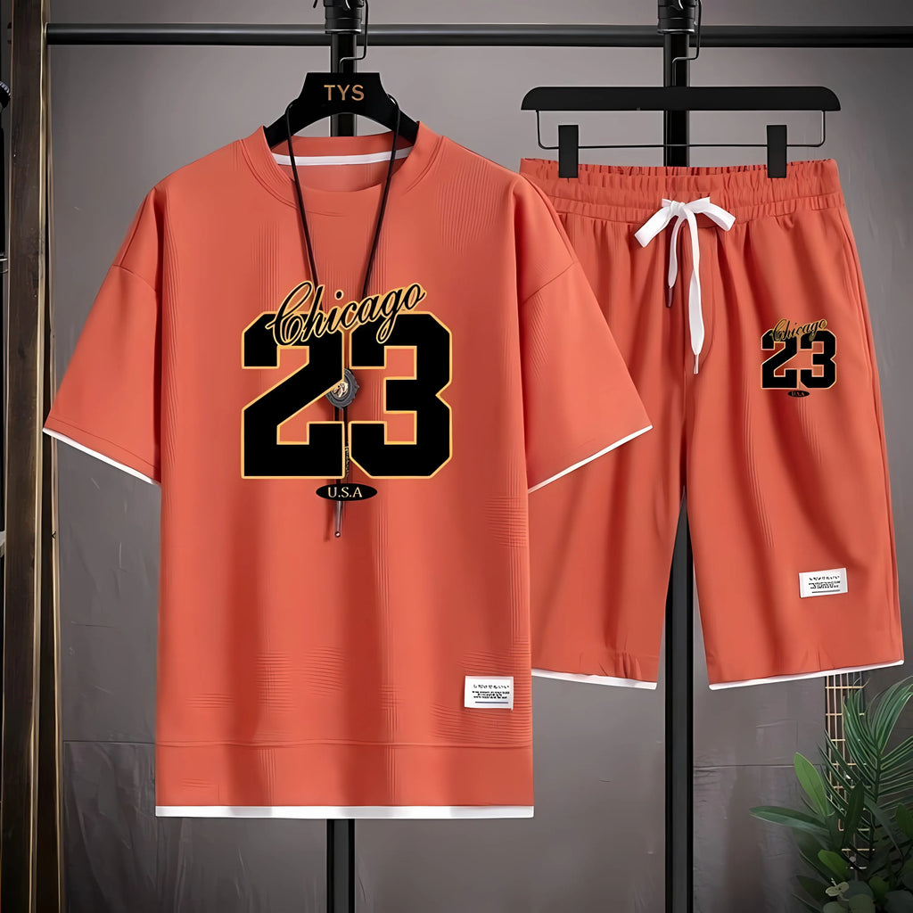 Men's 3D Digital Print Street Fashion Casual T-Shirt & Shorts Set – Breathable Summer 2-Piece