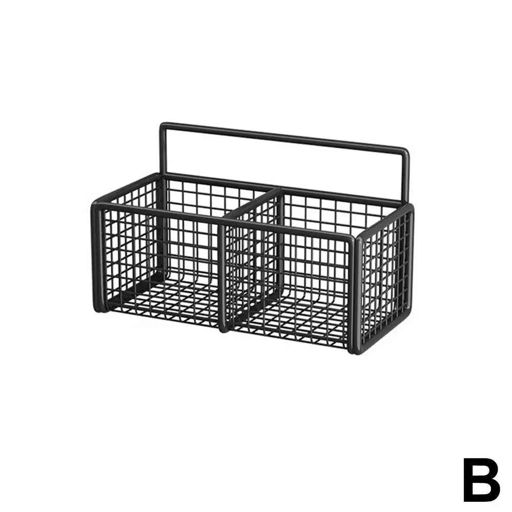 Wall-Mounted Metal Kitchen Shelf — Multi-Function Bath & Shampoo Organizer