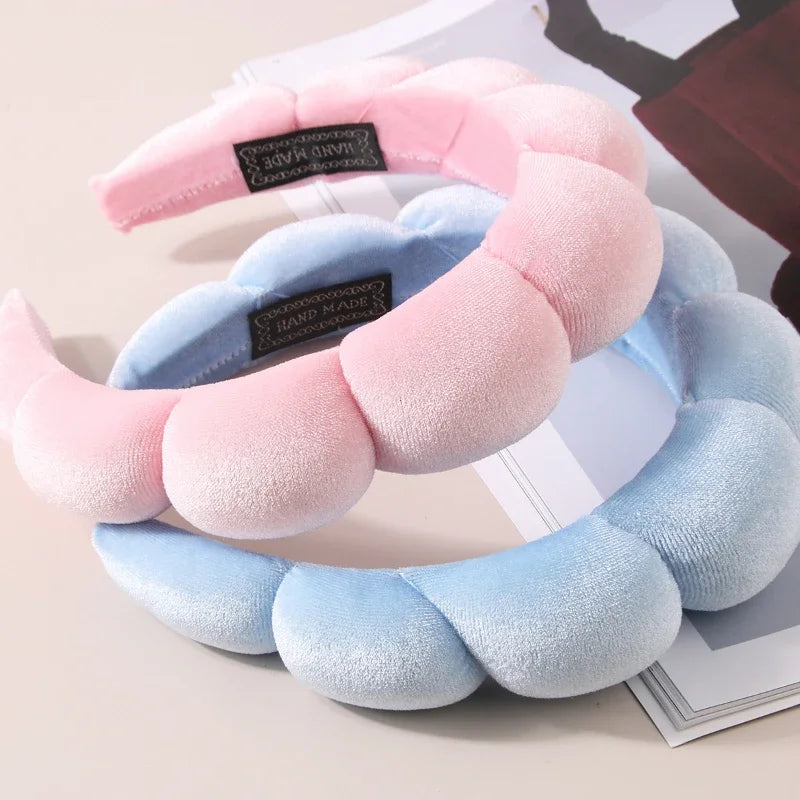 Puffy Spa Headband & Wristbands Set — 3 Pack