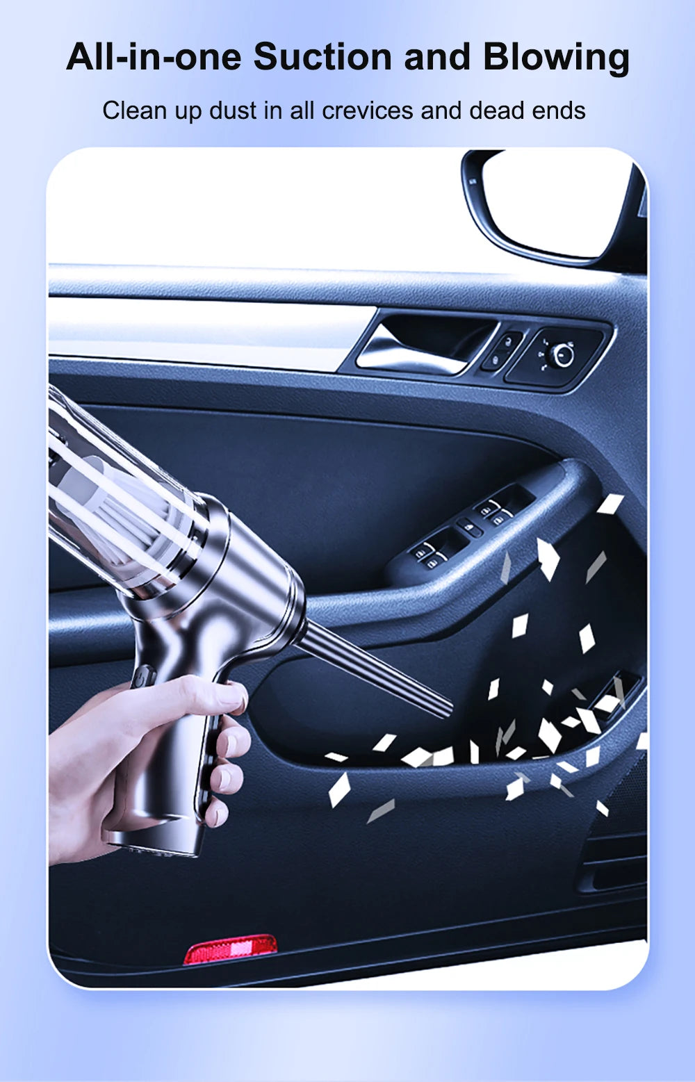 Wireless Car Vacuum Cleaner – 95000PA Strong Suction Handheld Mini Blower for Car & Home