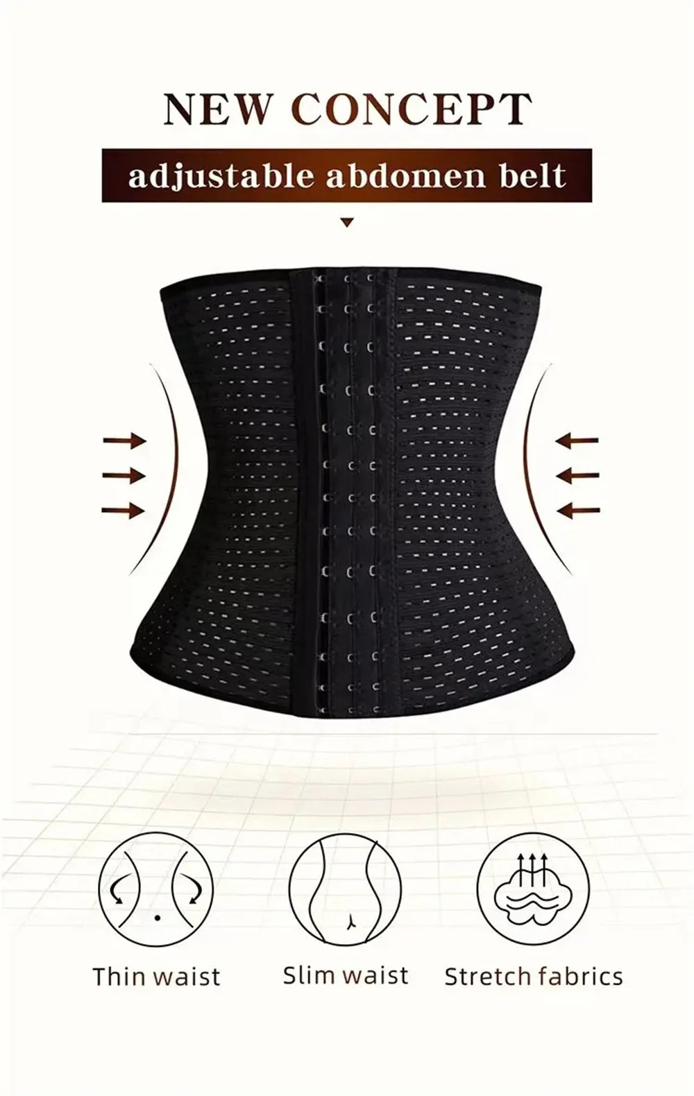 Slim. Support. Recover. — Women’s Tummy Slimming Belly Band Shapewear | Waist Cincher Corset, Postpartum Support, S–XXL, Black