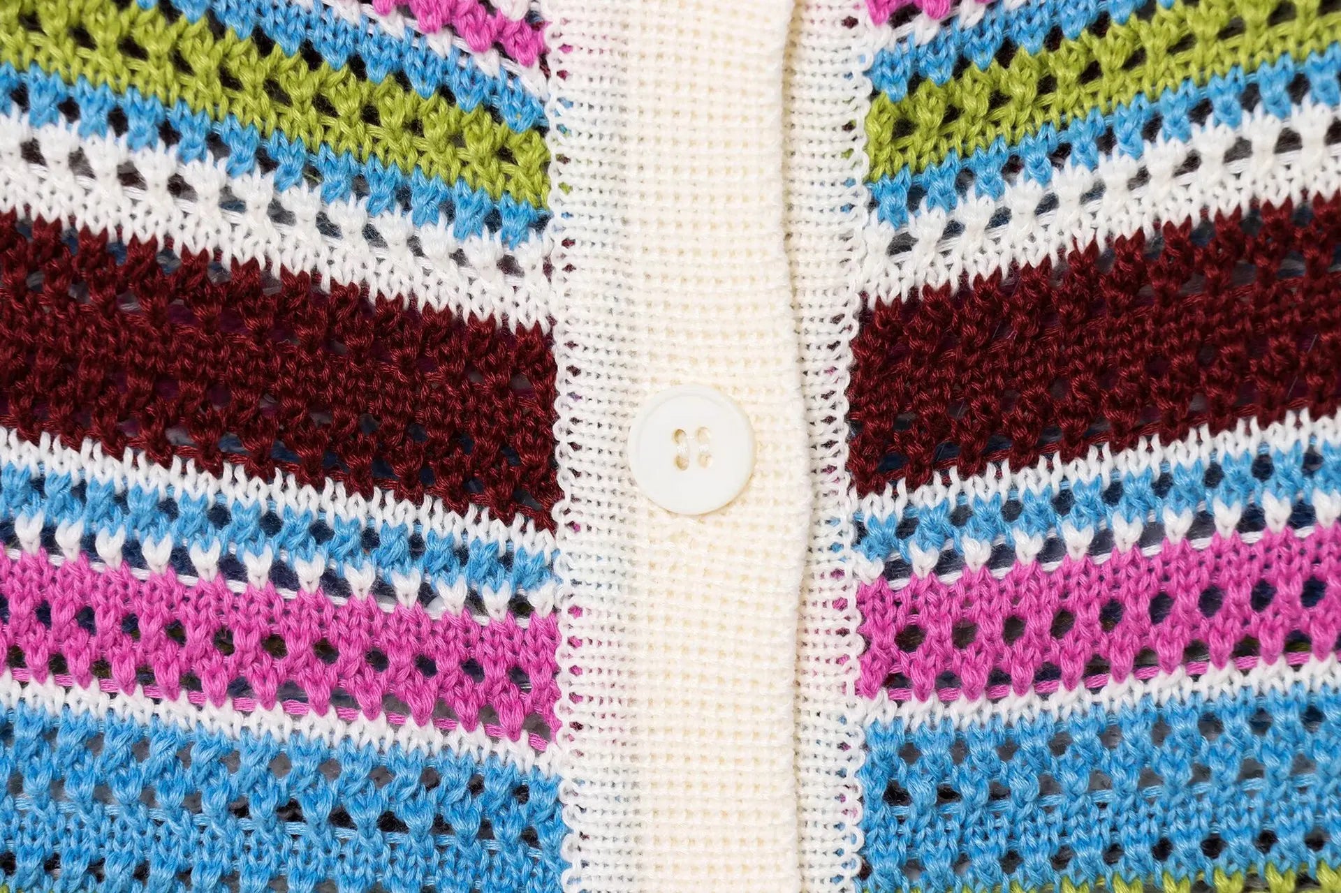 Women's Y2K Crochet Knit Crop Sweater & Shorts Set – Polo Collar Striped Patchwork Hollow Out