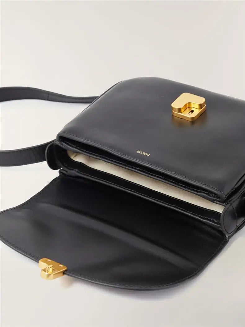 Tofu Square Crossbody Satchel – Luxury PU Leather Small Shoulder Bag for Women