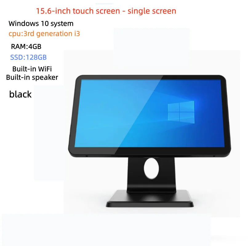 15.6" Touch Screen POS Terminal All-in-One PC – Intel i3/i5, 8GB RAM, Windows 10