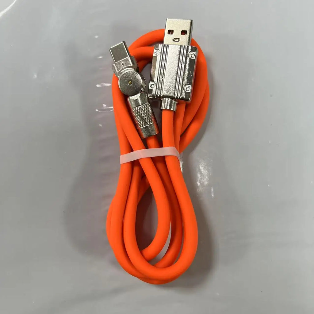 DAINU 120W 7A USB-C Fast Charge Cable – 180° Elbow Gaming Design, Liquid Silicone, 1m/1.5m/2m